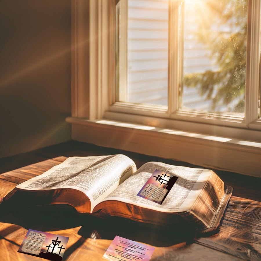 200 Pcs Sinner’s Prayer Cards Bulk, Christian Bible Tract Salvation Cards, Double-Sided Gospel Scripture Cards, Religious Pocket Cards for Witnessing, Ministry, Church Outreach, Gifts
