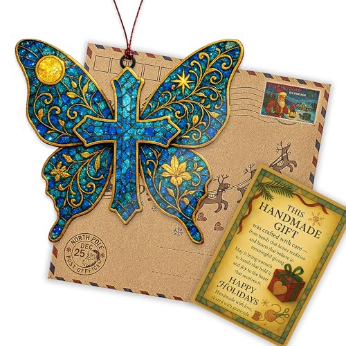 Butterfly Gifts for Women – Butterfly Suncatcher Inspirational Spiritual Gifts for Women 2026 for Christmas Mothes Day, Christian Gift Religious Gift Women Birthday Gifts, Valentines, Mothers Day - color: Butterfly 2