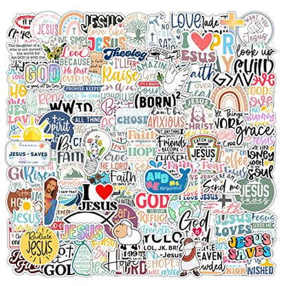 100 Pack Inspiring Christian Stickers for Water Bottles Laptops Phone Cases Waterproof Vinyl Camps School Rewards Bible Verse Stickers Religious Christian Gifts for Kids Teens Girls and Boys (Faith) - color: Faith