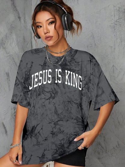 Christian Shirt Women Oversized Jesus Tshirt Jesus Love You Shirts Jesus Faith Tops Bible Verse Inspirational Tee - color: Tie Dye-1, size: Small