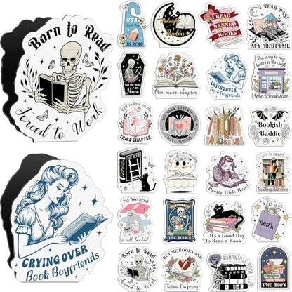 Nezyo 24 Pcs Magnetic Bookmarks Foldable Page Markers Students,Dark Book - style: Dark Book