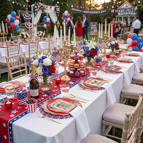 WDF 175Pcs Red Plates - Red Plastic Plates with Gold Rim - Fancy Disposable Dinnerware Sets Ideal for Party/Wedding - color: Red and Gold, size: 175 pieces
