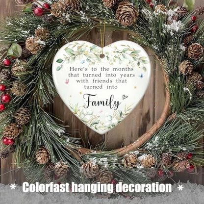 Friends Christmas Ornament - Best Friend for Women, Family, Bestie - Ceramic Friendship Ornament 2026 - color: Family05