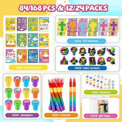 BenLouis Christian Party Favors Prizes Bulk for Kids（12set Verses） - style: Bible Verses