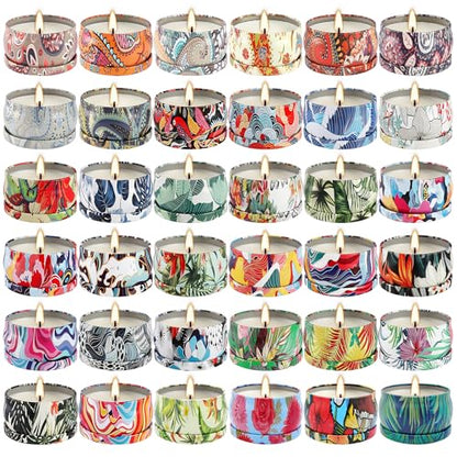 WPONSZU Set 36Pack Scented Candles,Candvent Calendar 2025,Gifts Soy Wax Travel Tin Jar Candles for Home 2.5 OZ jar Candles for Mom for Christmas, Birthday, Thanksgiving, Mother's Day - color: 36 Multicolour