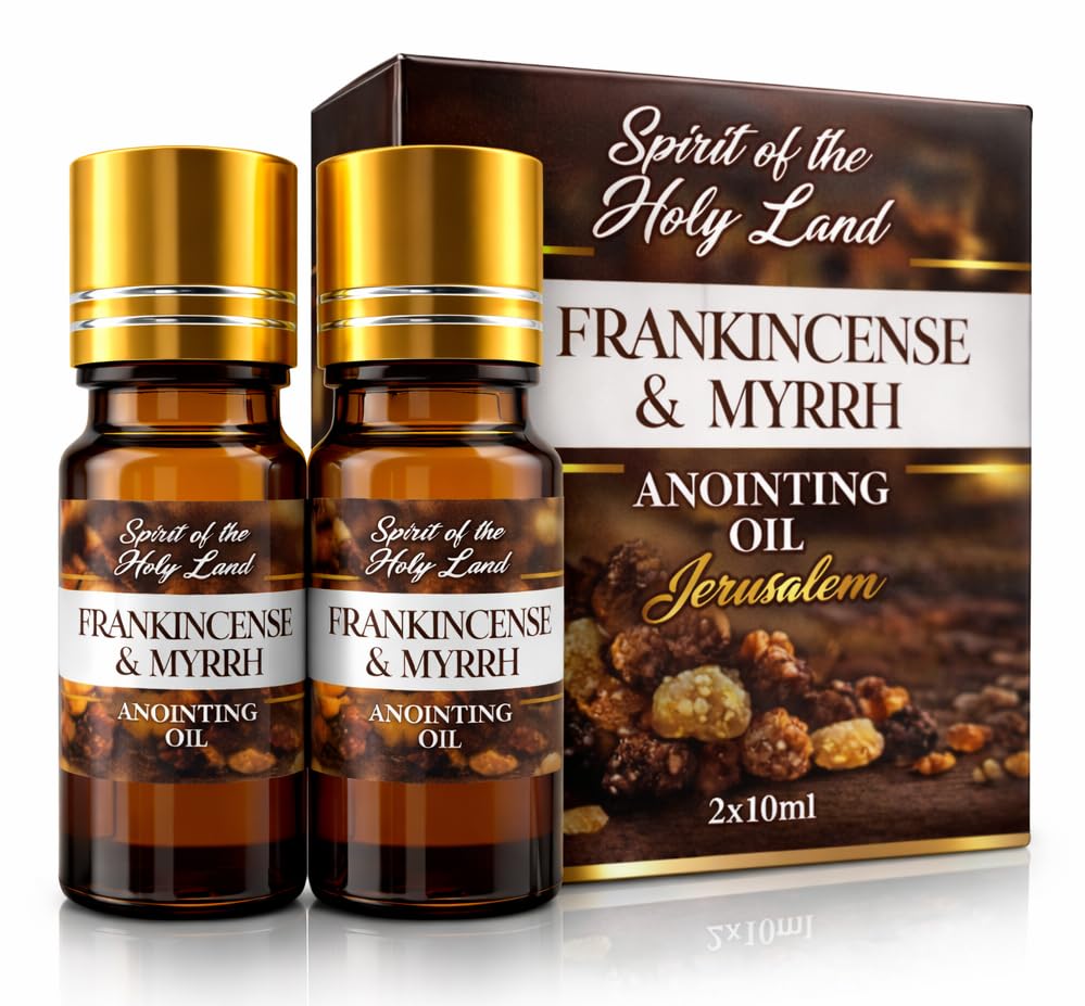 Biblical Frankincense & Myrrh Anointing Oil Blend from Jerusalem 2 x 10 ml