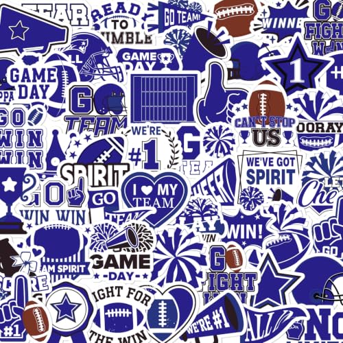 100 Pcs Blue Team Spirit Stickers Cheer Sports Stickers for Face - style: Blue Team Spirit