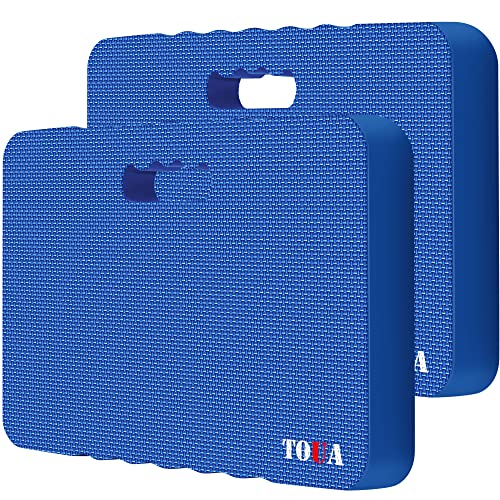 2‑Pack Garden Kneeling Pad, Large Thick Memory EVA Foam Knee Cushion 17.8"x11"x1.5", Bath Kneeler for Baby Bath, Multi‑Purpose Kneeling Mat for Gardening, Planting, Praying, Exercise & Outdoor Activities - color: Blue, size: Large - 2 Pack