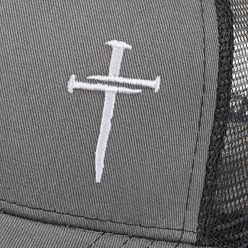 Christian Jesus Cross Hat - Faith Hats for Men Women - Religious Gifts for Thanksgiving Christmas - color: Cross/Grey Black