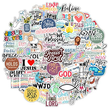 100 Pack Inspiring Christian Stickers for Water Bottles Laptops Phone Cases Waterproof Vinyl Camps School Rewards Bible Verse Stickers Religious Christian Gifts for Kids Teens Girls and Boys (Faith) - color: Faith