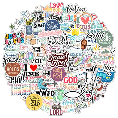 100 Pack Inspiring Christian Stickers for Water Bottles Laptops Phone Cases Waterproof Vinyl Camps School Rewards Bible Verse Stickers Religious Christian Gifts for Kids Teens Girls and Boys (Faith) - color: Faith
