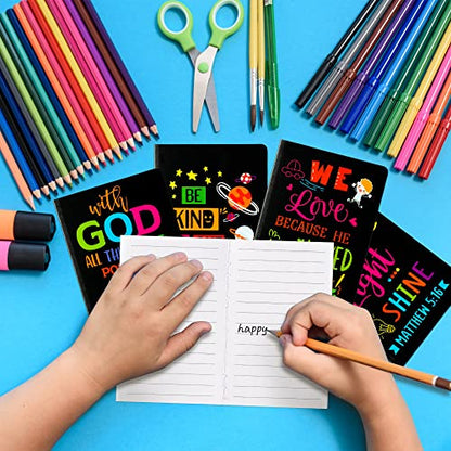 20Pcs Back to School Bible Verse Notepad, Inspirational Notebooks - style: Black
