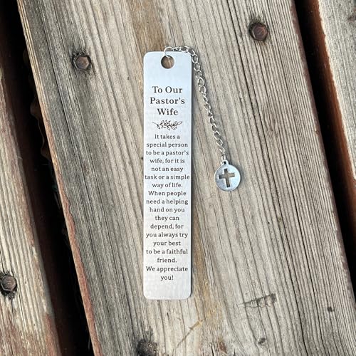 Christian Bookmark Gifts for Women Girls Boys, Inspirational Religious Book Mark Markers Faith - style: To My Pastor Wife