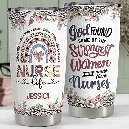 SANDJEST Personalized Nurse Tumbler with 20oz, 30oz Options - perfect for Nurse Life Appreciation, Gifts for Birthday, Christmas - color: Nurse 2