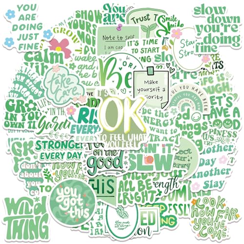 50PCS Green Inspirational Stickers, Motivational Stickers - style: Green