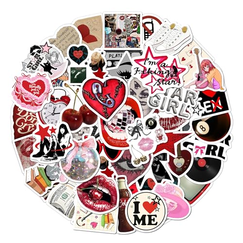 BEATRI Aesthetic Downtown Girls Stickers 50Pcs Vinyl Waterproof Trendy Y2K - color: Downtown Girls Stickers