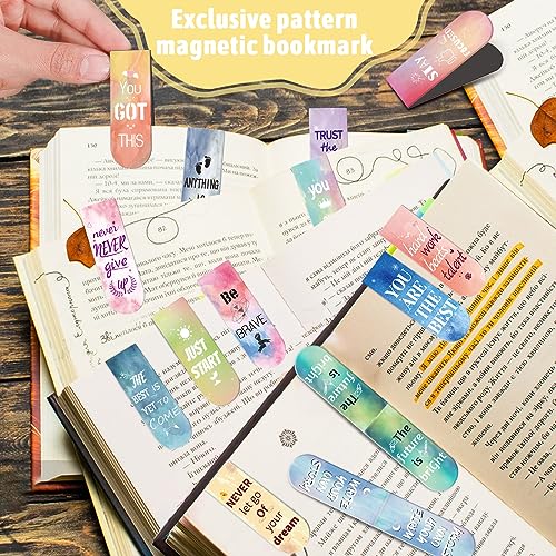 Magnetic Bookmarks, Kaluofan 15PCS Bookmarks for Women, Double Sided Magnet Book Markers Page Clip for Students Teachers Reading Supplies - size: 1 Set (Women's)