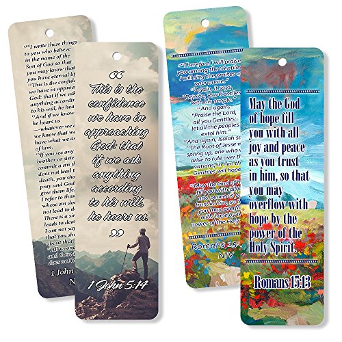 NewEights Christian Bookmarks Cards with Popular Inspirational (Pack of 60)