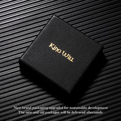 King Will 316L Wedding Band for Men Women, 4-8mm I LOVE YOU Dome Size 4-15 - color: D-Black-8mm
