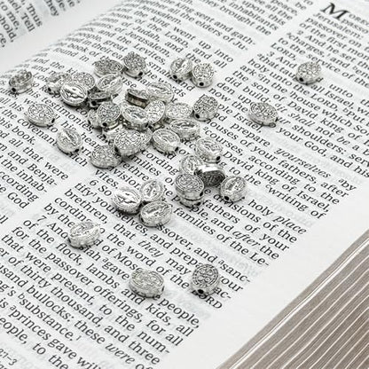100pcs 8mm St. Benedict Cross Beads – Oval Double-Sided Zinc Catholic Rosary Beads for Jewelry Making, Bracelet & Necklace DIY Accessories – Religious Catholic Craft Supplies - color: 8mm St Benedict Cross