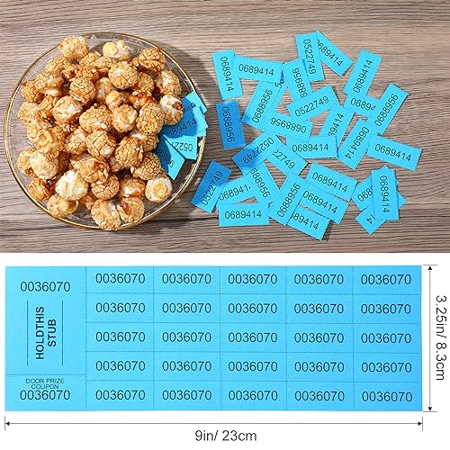 Kosiz 2000 Sheets Raffle Ticket 25 Bid Chinese Auction Tickets, Lake Blue - color: Lake Blue
