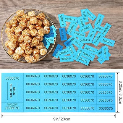 Kosiz 2000 Sheets Raffle Ticket 25 Bid Chinese Auction Tickets, Lake Blue - color: Lake Blue