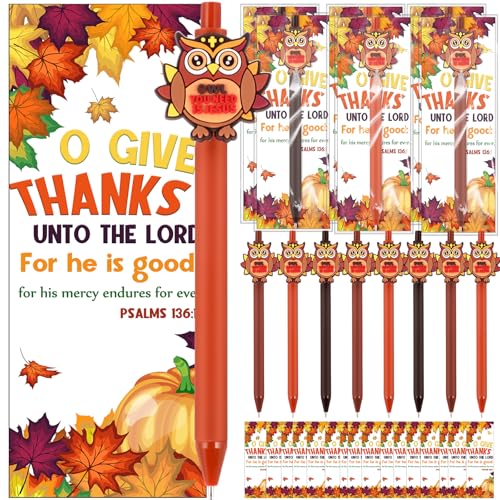 Yexiya 48 Pcs 24 Sets Fall Christian Gifts Bulk, Owl You Need Is Jesus Pens