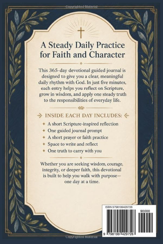 365 Day Devotional for Men: 5-Minute Christian Guided Journal for Wisdom, Courage, Integrity & Faith Easy Read Edition