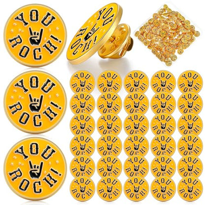Ceenna 50 Pcs Employee of the Month Star Lapel Pins, You Rock - style: You Rock