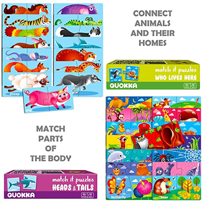 5X Megaset Puzzles for Toddlers 3-5 - Matching Games for Kids Ages 2-4 - color: Matching Games Abc