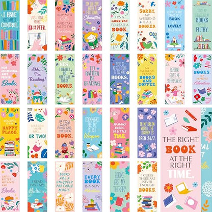 120 PCS Book Lover Bookmarks, 30 Unique Designs Double-Sided Read Accessories Page Markers Reading Bookmarks for Women, Men, Kids, Adults, Students, Book Lovers All Ages - style: Book Lover Bookmarks