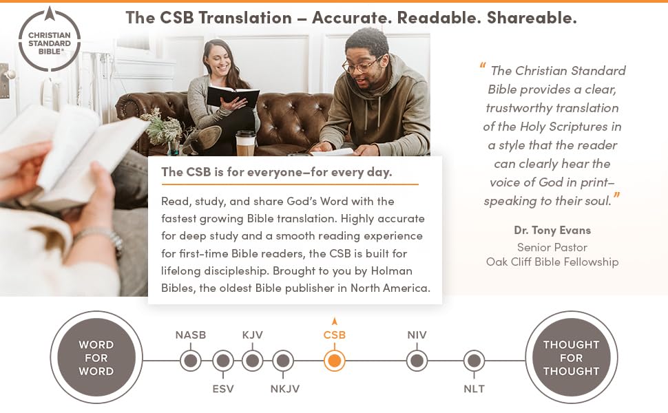 CSB Everyday Study Bible, Black Bonded Leather, Black Letter, Study Notes and Commentary, Illustrations, Articles, Charts, Easy-to-Carry, Easy-to-Read Bible Serif Type