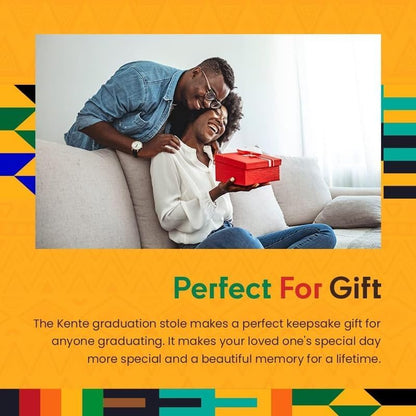 Kwabla's Kente Graduation Stole 2026 | Kente Stole Class of 2026 | Kente Graduation Sash 2026 - color: Black Girl Magic Graduation Stole 2026