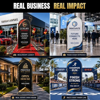 Custom Backdrop Arch Cover by BCB, 2-side Custom arch covers Printed in USA - color: Arc Banner