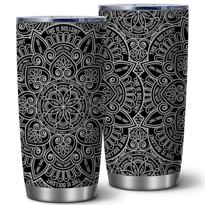ATHAND 20oz Hidden Swear Message Stainless Steel Tumbler with Lid - color: Hidden Cuss Word Tumbler