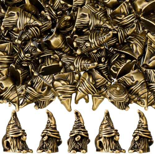 Civaner 50 Mini Brass Gnome Figurines, Christmas Tiny Gnome Decor - style: Gnome