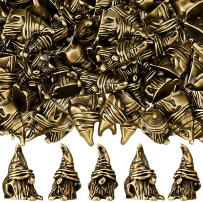 Civaner 50 Mini Brass Gnome Figurines, Christmas Tiny Gnome Decor - style: Gnome