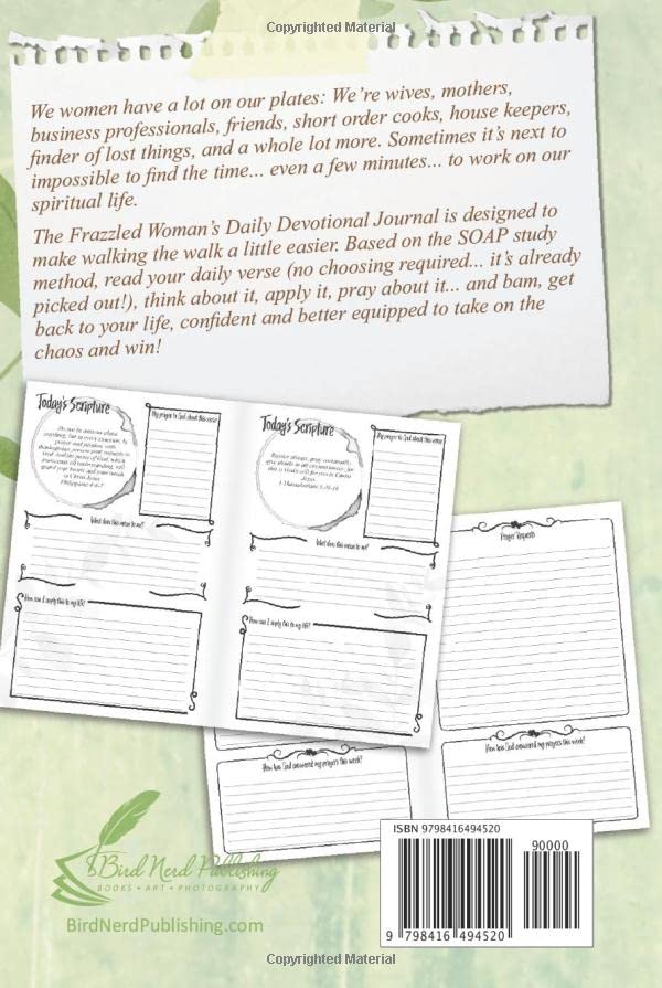 A Frazzled Woman's Daily Devotional Journal: A bible study and prayer journal for busy women with daily verse, prompts, and reflection