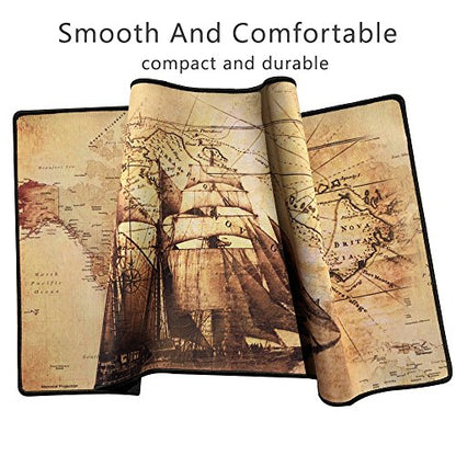 XXL Professional Large Mouse Pad & Computer Game Mouse Mat (35.4x15.7x0.1IN, Boat) - color: Boat, size: 35.4L x 15.7W inches