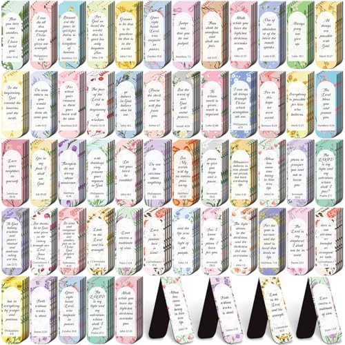 Flower Bible Magnetic Bookmarks Christian Magnet Bookmark Clips - color: 100-bible Flower