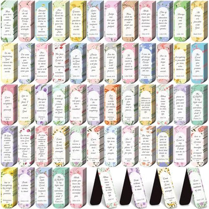 Flower Bible Magnetic Bookmarks Christian Magnet Bookmark Clips - color: 100-bible Flower