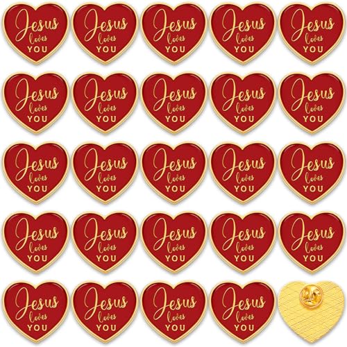 Tondiamo 50 Pcs Christian Jesus Loves You Pins Gifts - style: English Style