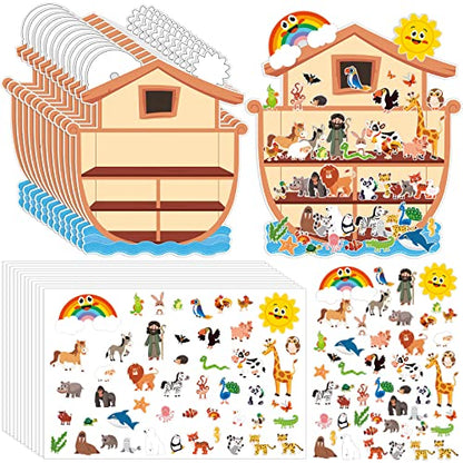Thyle 12 Set Noahs Ark Sticker Scene Craft Kit for Kid,Sunny Days - style: Sunny Days
