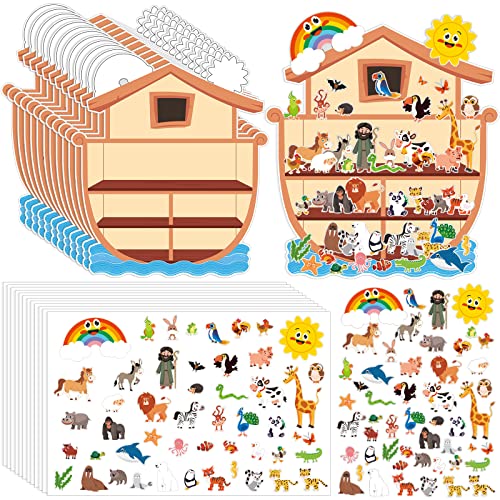 Thyle 12 Set Noahs Ark Sticker Scene Craft Kit for Kid,Sunny Days - style: Sunny Days