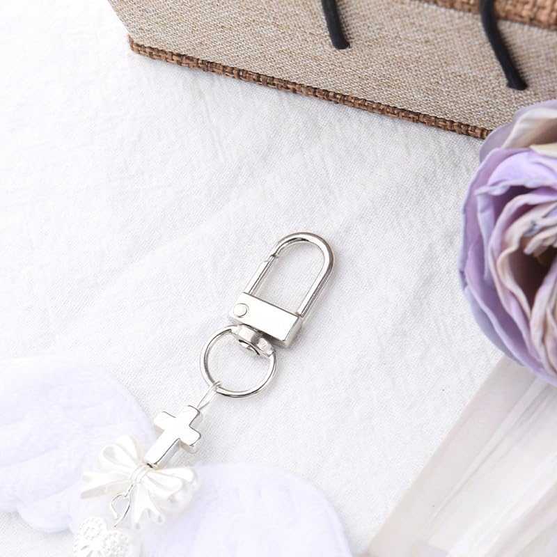Angle Wing Heart Keychain Keyring Cross Keychain Charm for Bag Purse Religious Gifts for Women Teens Girls Christian Winged Key Charm Aesthetic Y2K Keychains for Car Key Backpack Purse