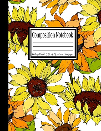 Composition Notebook: College Ruled 7.44 x 9.69 in, 100 page book for girls, kids, school, students and teachers