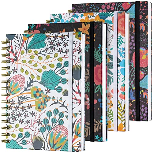 4 Pack Spiral Notebook, A5 Lined Journal for Women, College Ruled 160 Pages - color: 4pack, size: A5