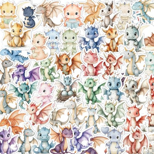 100 Pcs Dragon Baby Shower Stickers Fantasy Dragon Stickers - style: Dragon Baby