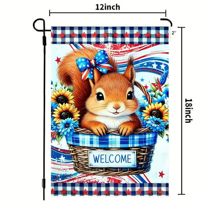 4th of July Garden Flag 12x18 Double Sided for Outside - color: 4th July-12'' x 18"