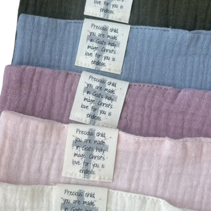 Cross Lovey, Cross Security Blanket, Christian Baby Gift, Baptism Gift, Easter Gift, Newborn Baby Gift, Blessing Blanket (Slate Blue) - color: Slate Blue